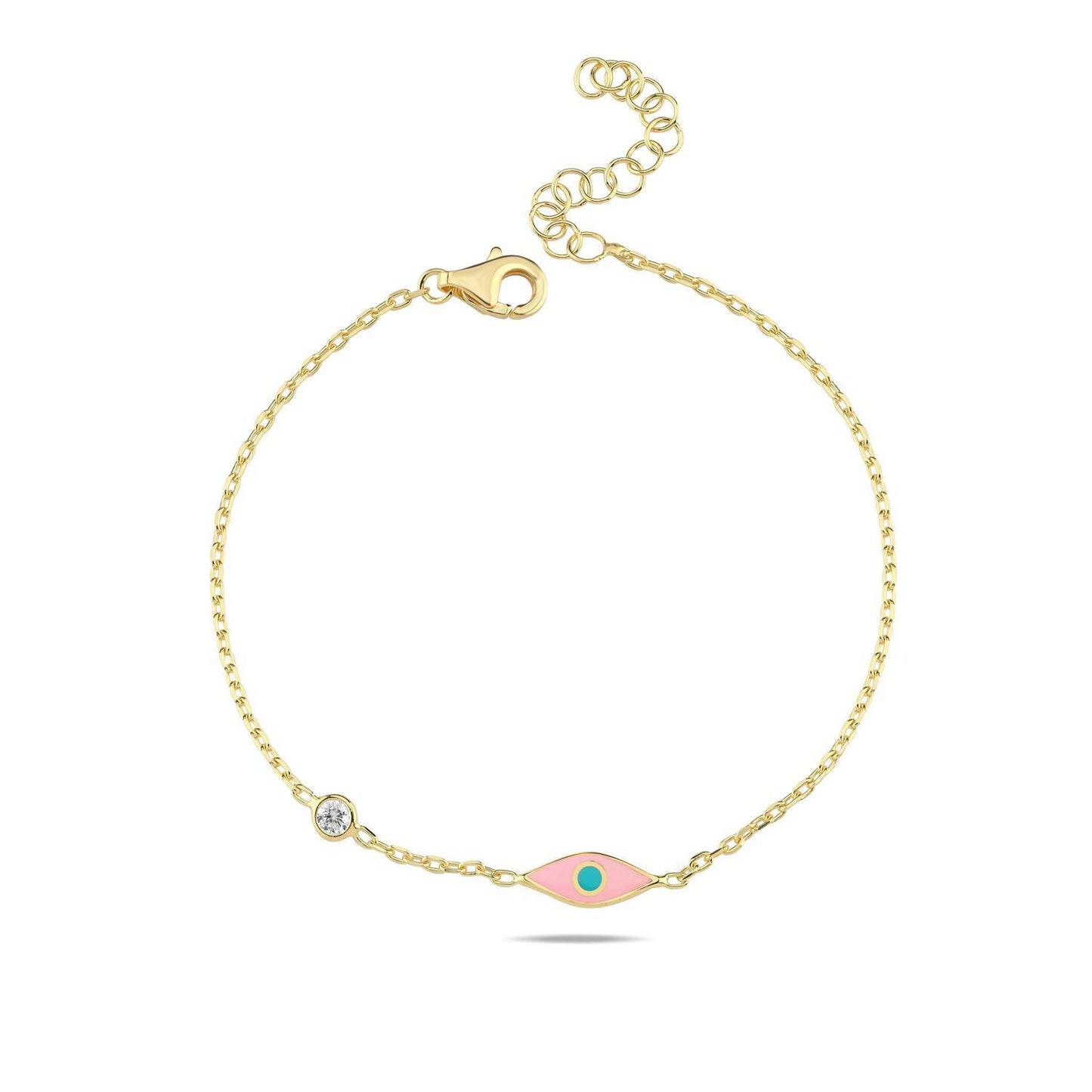 Yellow Gold Plated Evil Eye Bracelet: Your Dazzling Charm for Protection & Positive Energy