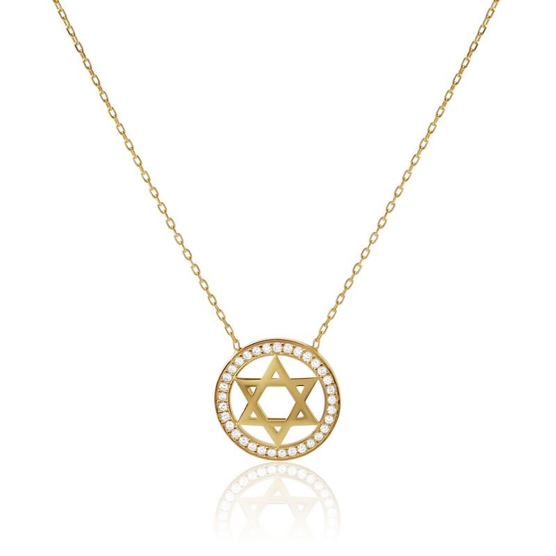 Star of David Medallion Necklace