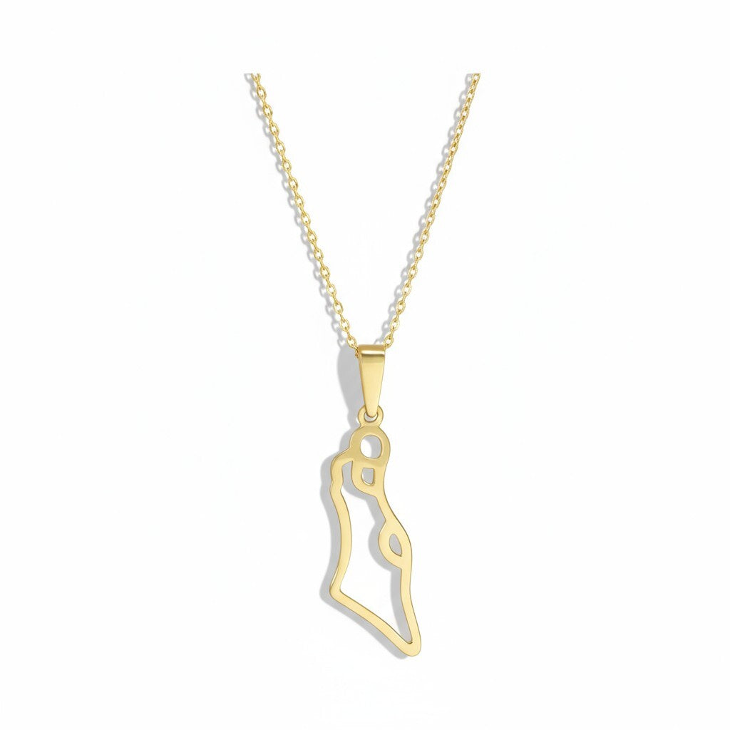 Zahav Israel Map | Gold Necklaces for Women
