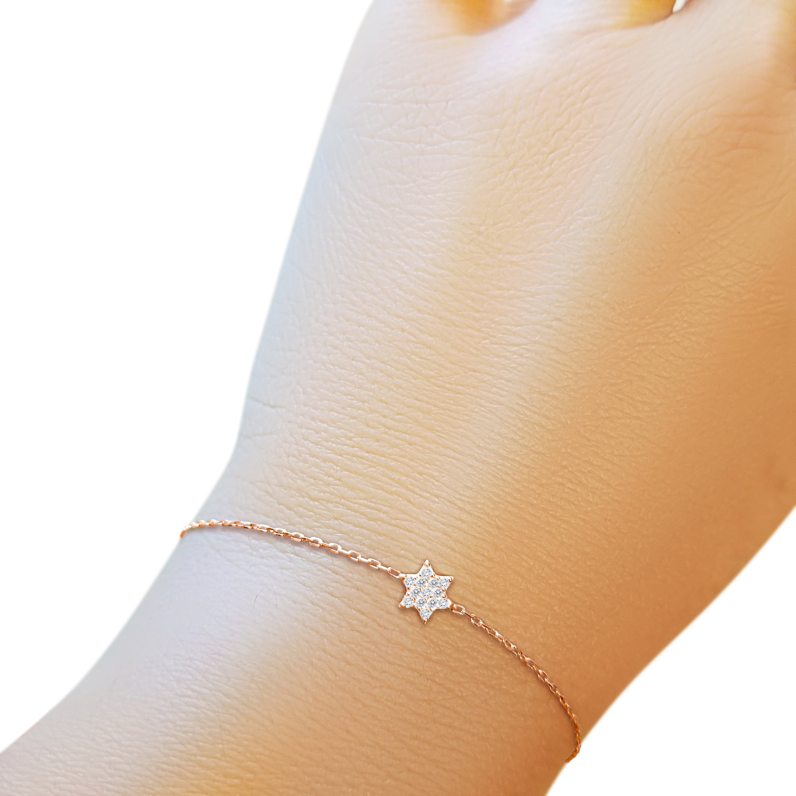 Jewish Star Bracelet-Tiny and Cute - Alef Bet Jewelry by Paula