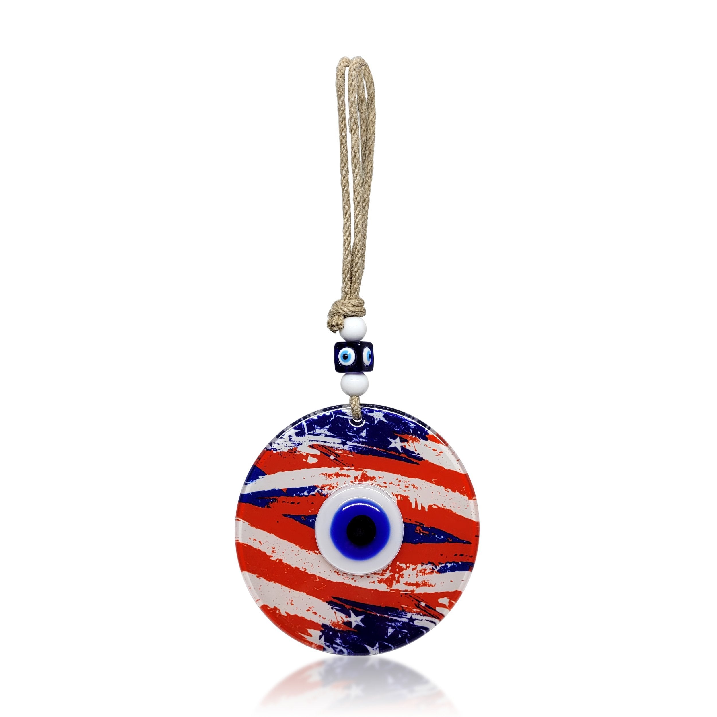 usa flag amulet with evil eye