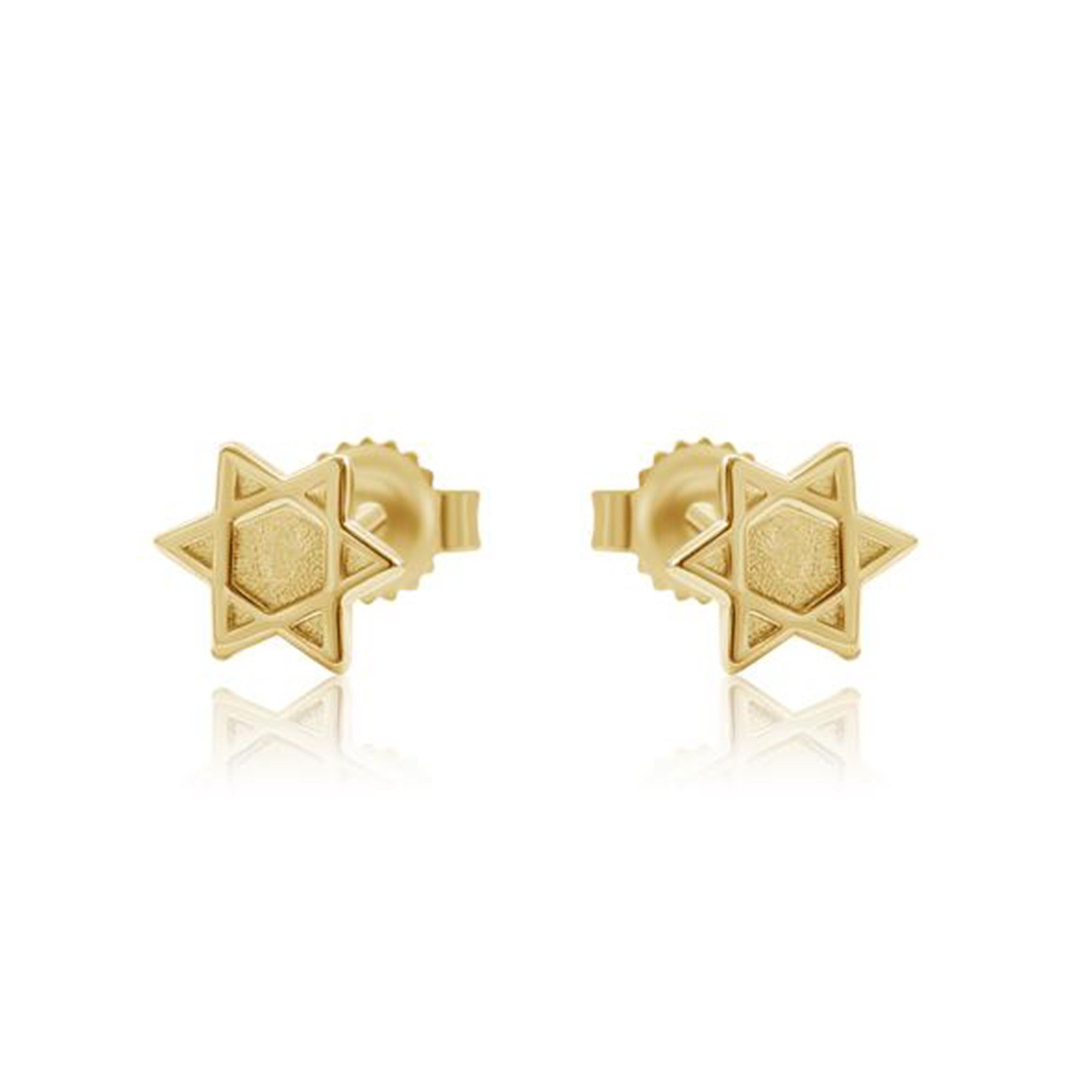 Mix and Match Earrings in 14k Gold - Alef Bet Jewelry by Paula
