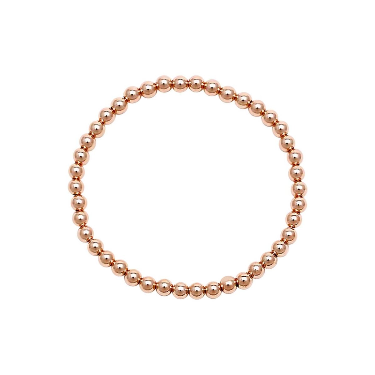 Rose Gold Beaded Bracelet 4mm
