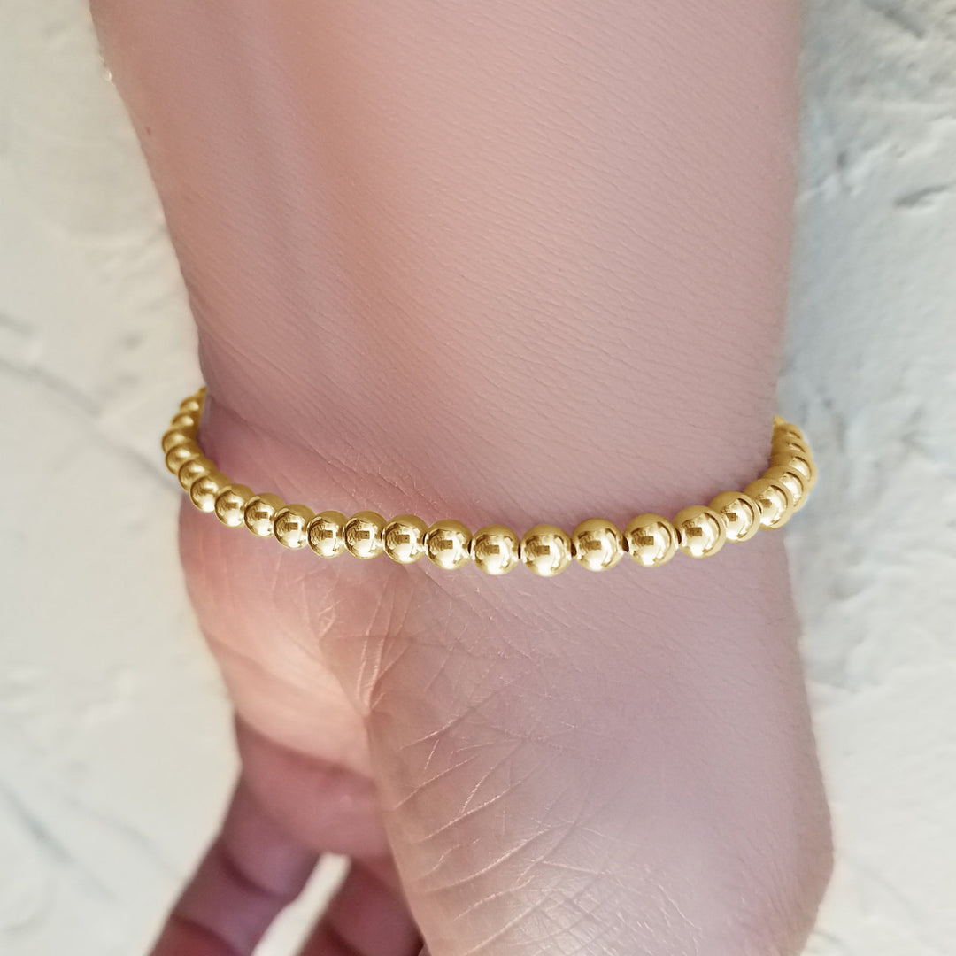  Gold Beaded Bracelet 