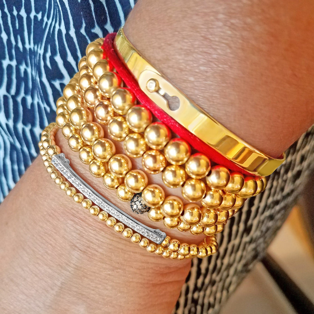 Original bead bracelets in gold