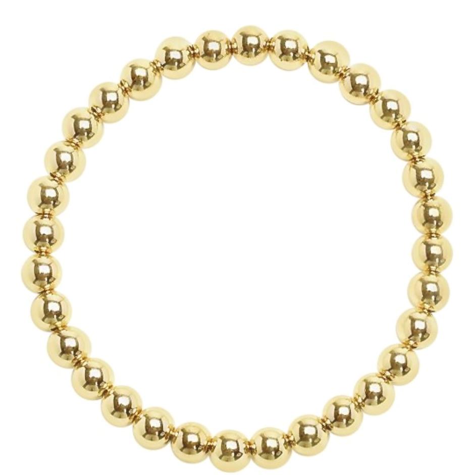 gold filled beads 6mm in size