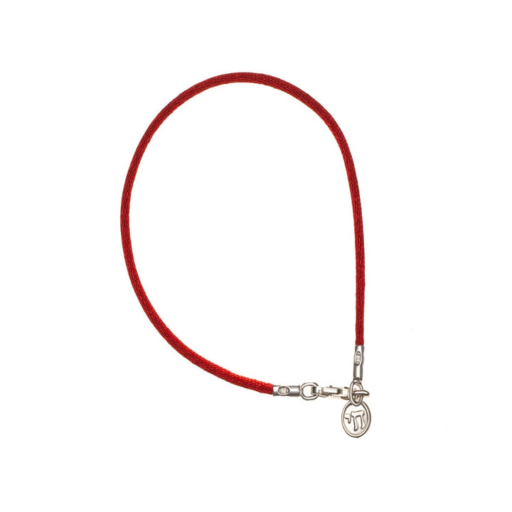 Tiny Chai Red String of Fate Silver Bracelet