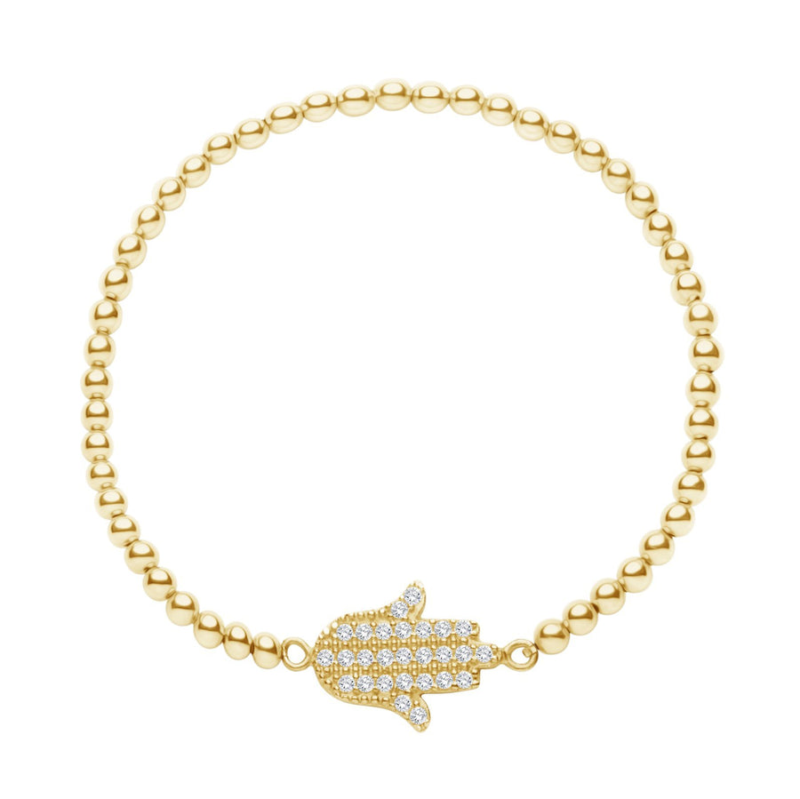 Hamsa Bead Bracelet to Delight and Protect - Alef Bet Jewelry by Paula