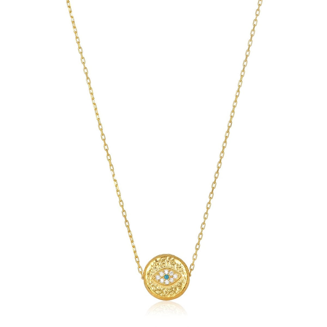 Double Lucky Star of David and Evil Eye Necklace