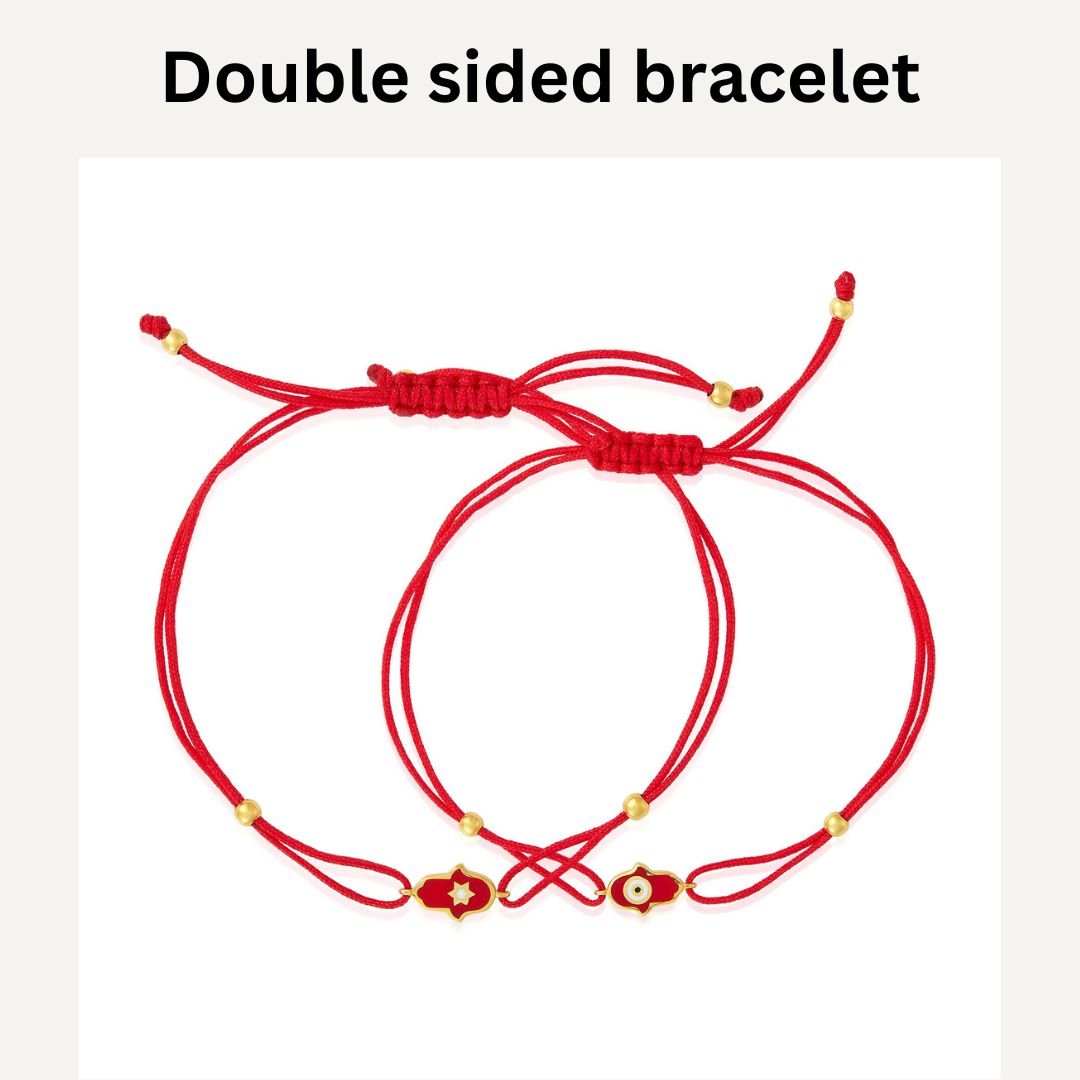 Hamsa and Star Bracelet | Double Sided Design