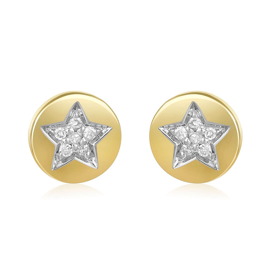 5pt diamond star earrings