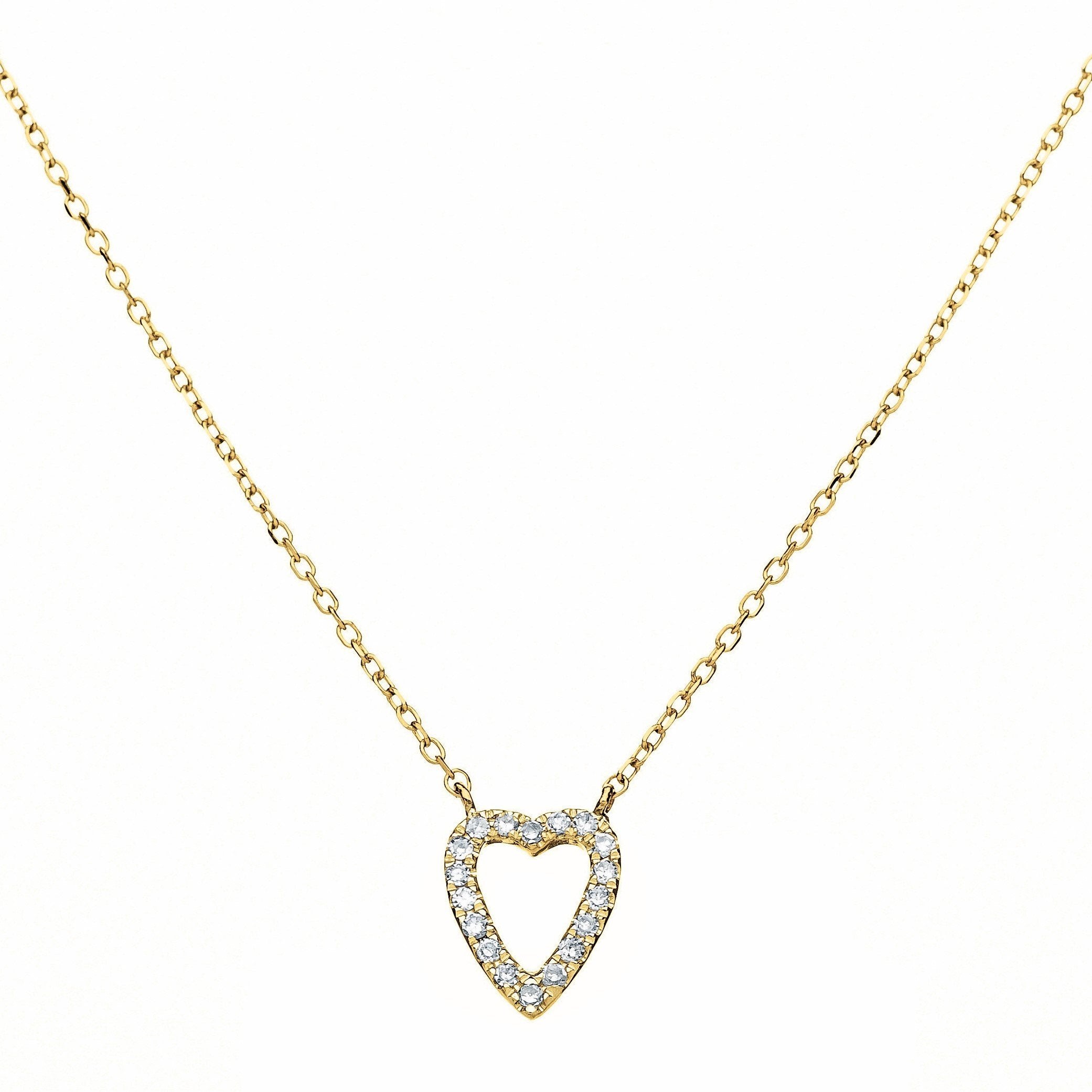 heart jewelry in gold