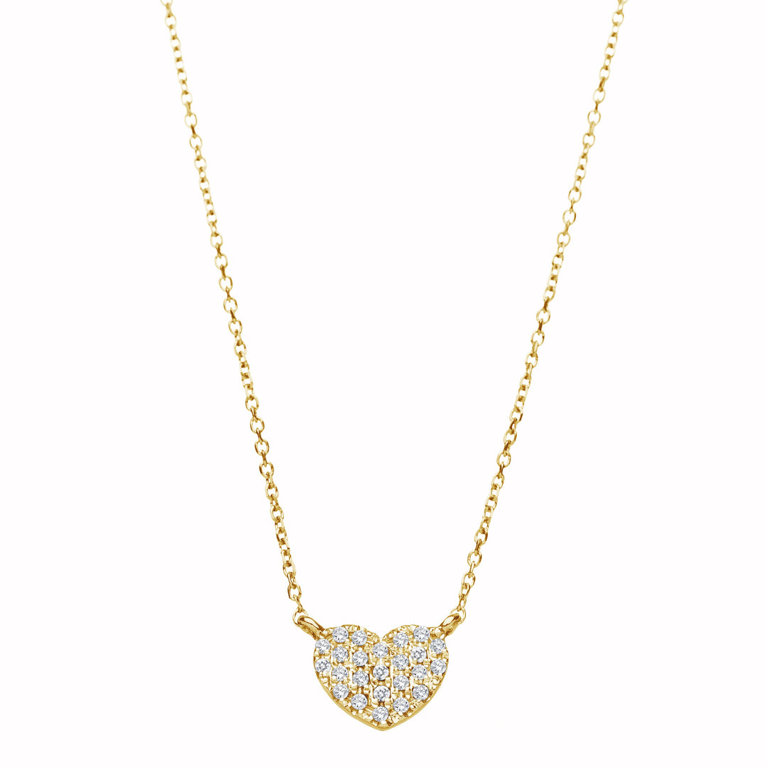 Diamond Pave Heart Necklace 