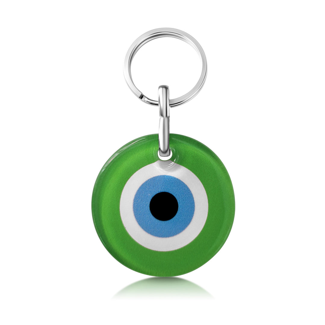 green evil eye keyring charm holder