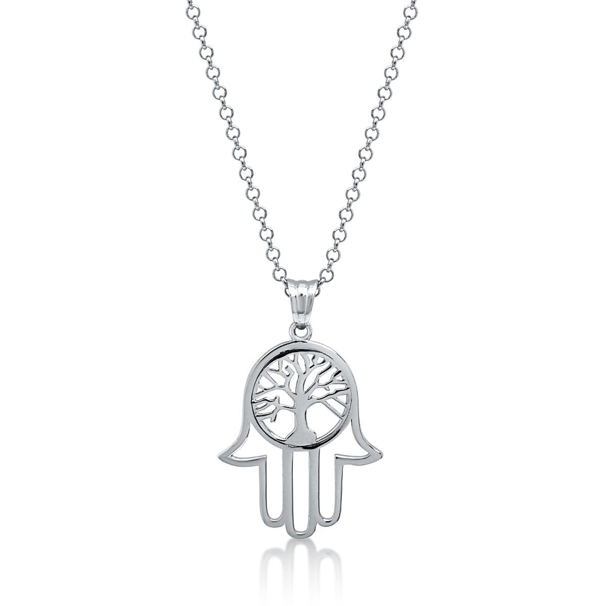 HAMSA NECKLACE WITH TREE OF LIFE