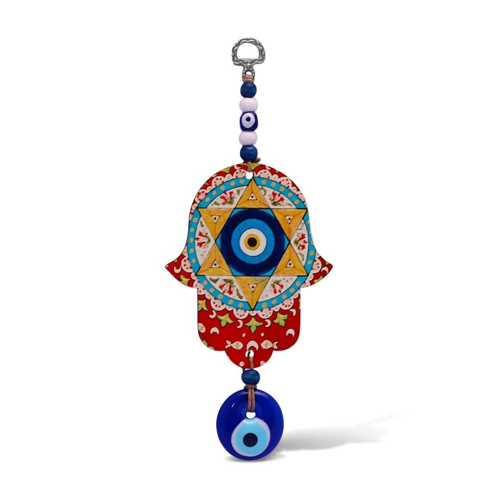 Judaica Star of David and Hamsa Wall Hanging for Your Home