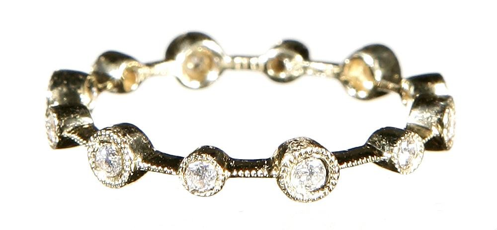 Circles of Diamond Rings - Alef Bet Jewelry by Paula