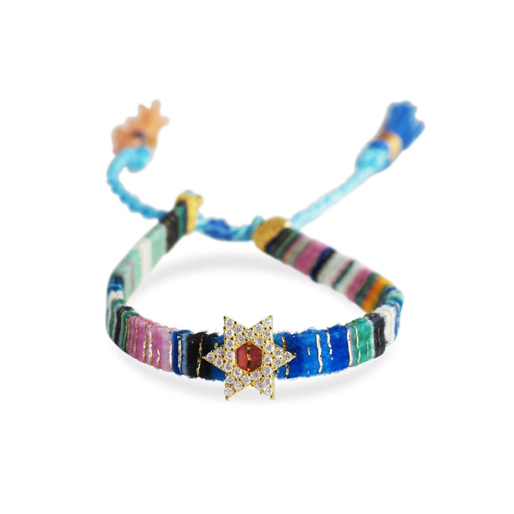 Blue Judaica Bracelet for Everyday Wear Bracelet