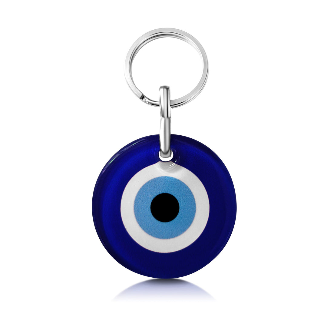 navy blue traditional eye evil keycharm holder