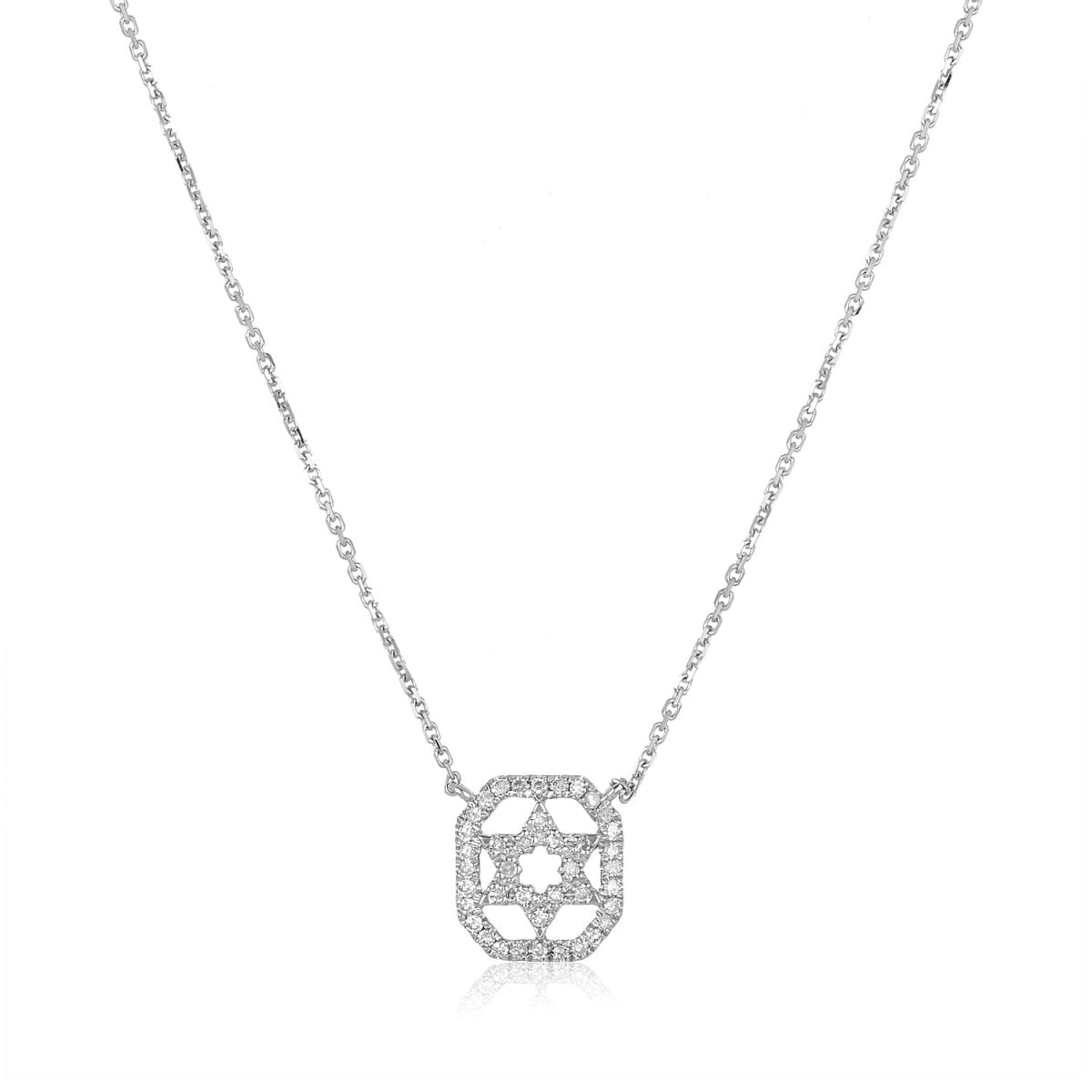 Pave Diamond Judaic Star Necklace