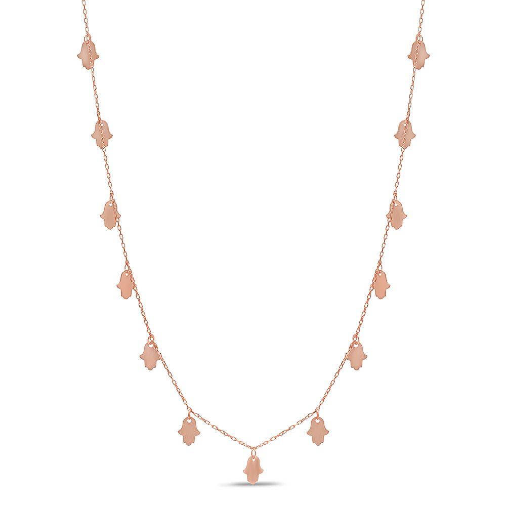 pink gold amulet pendant