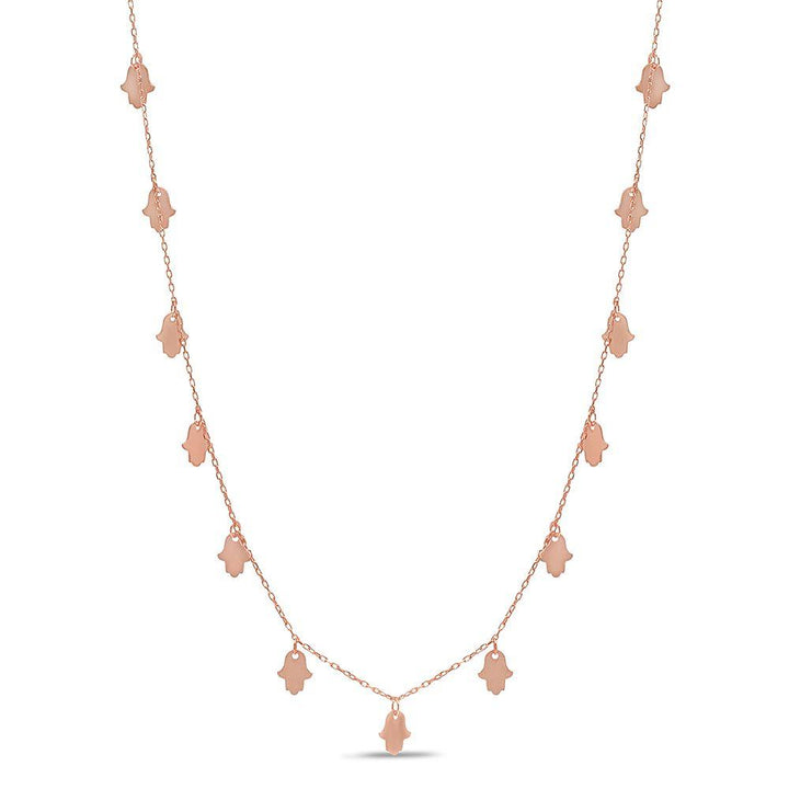 pink gold amulet pendant