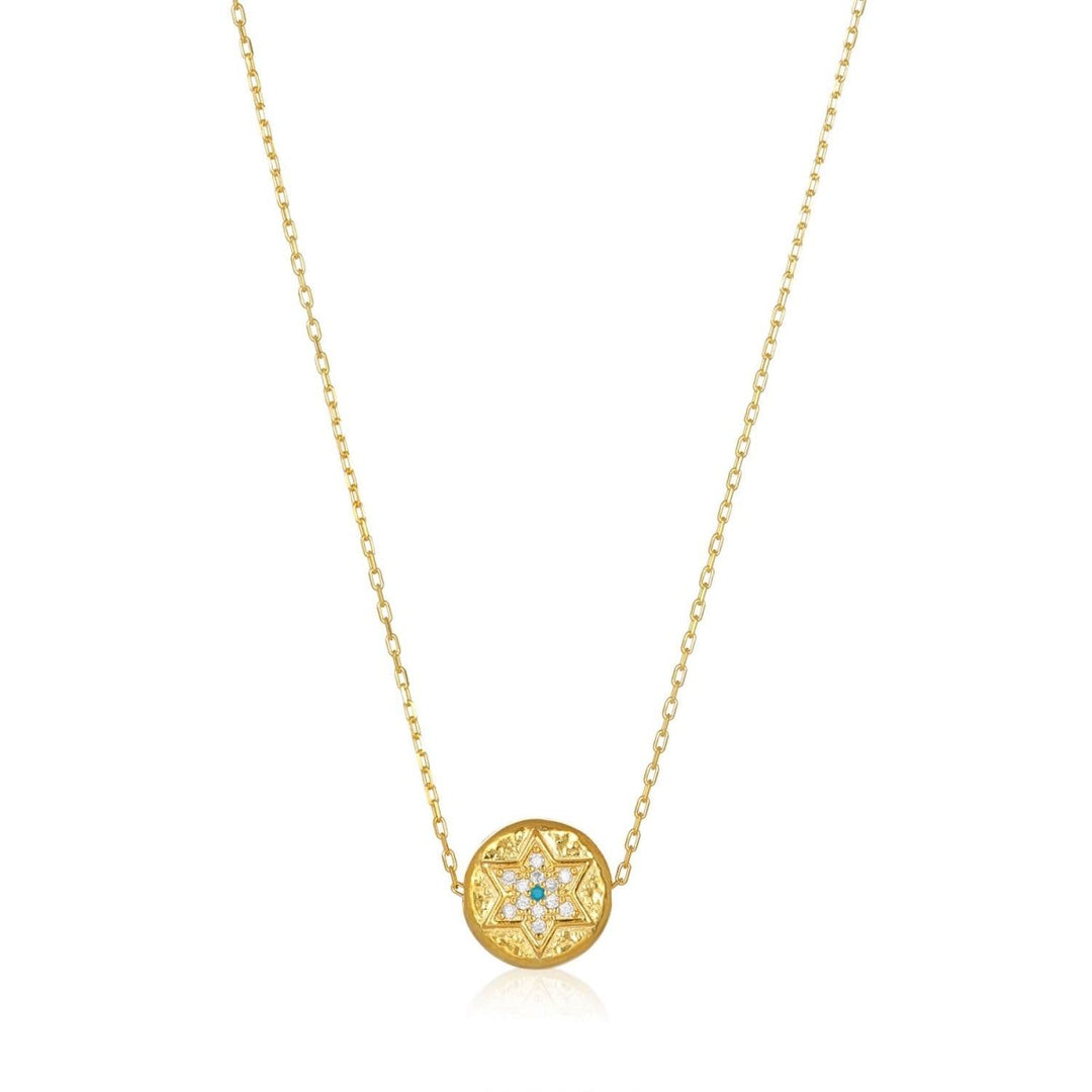 Double Lucky Star of David and Evil Eye Necklace
