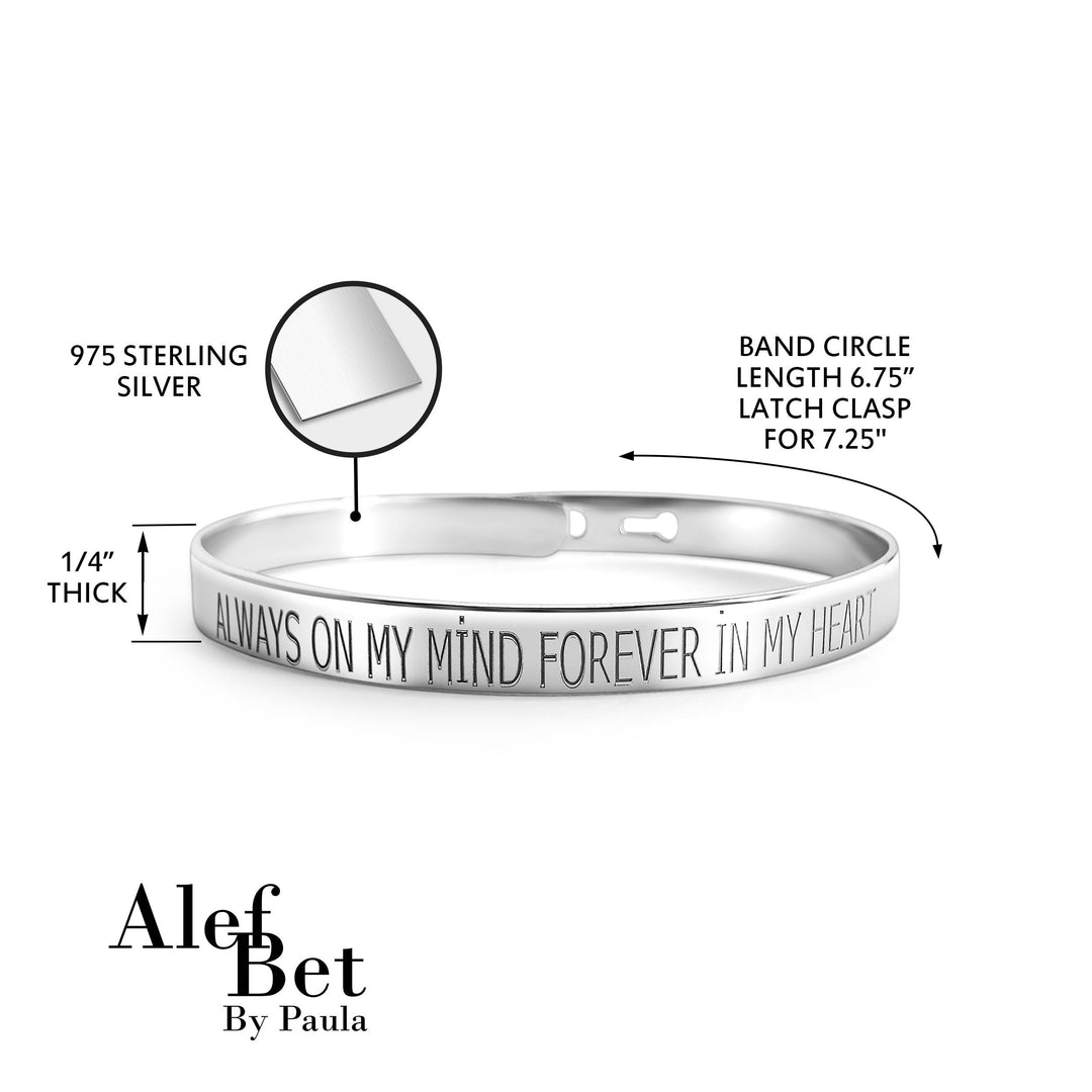 silver bangle memorial honor bracelet