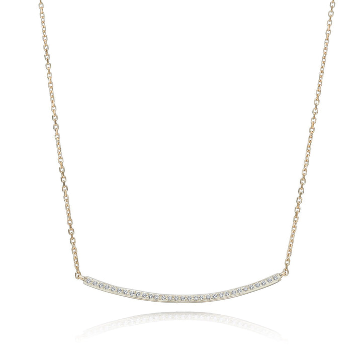 diamond line necklace | Alef Bet Jewelry