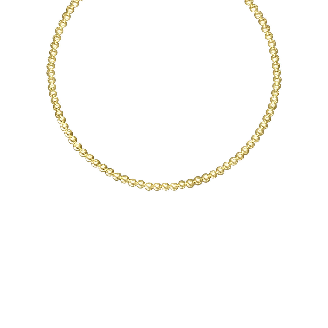 yellow gold medium bead necklace