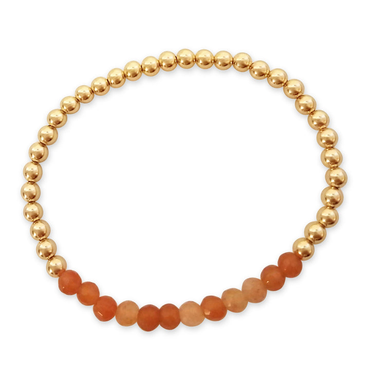 carnelian gemstone with beads bracelet