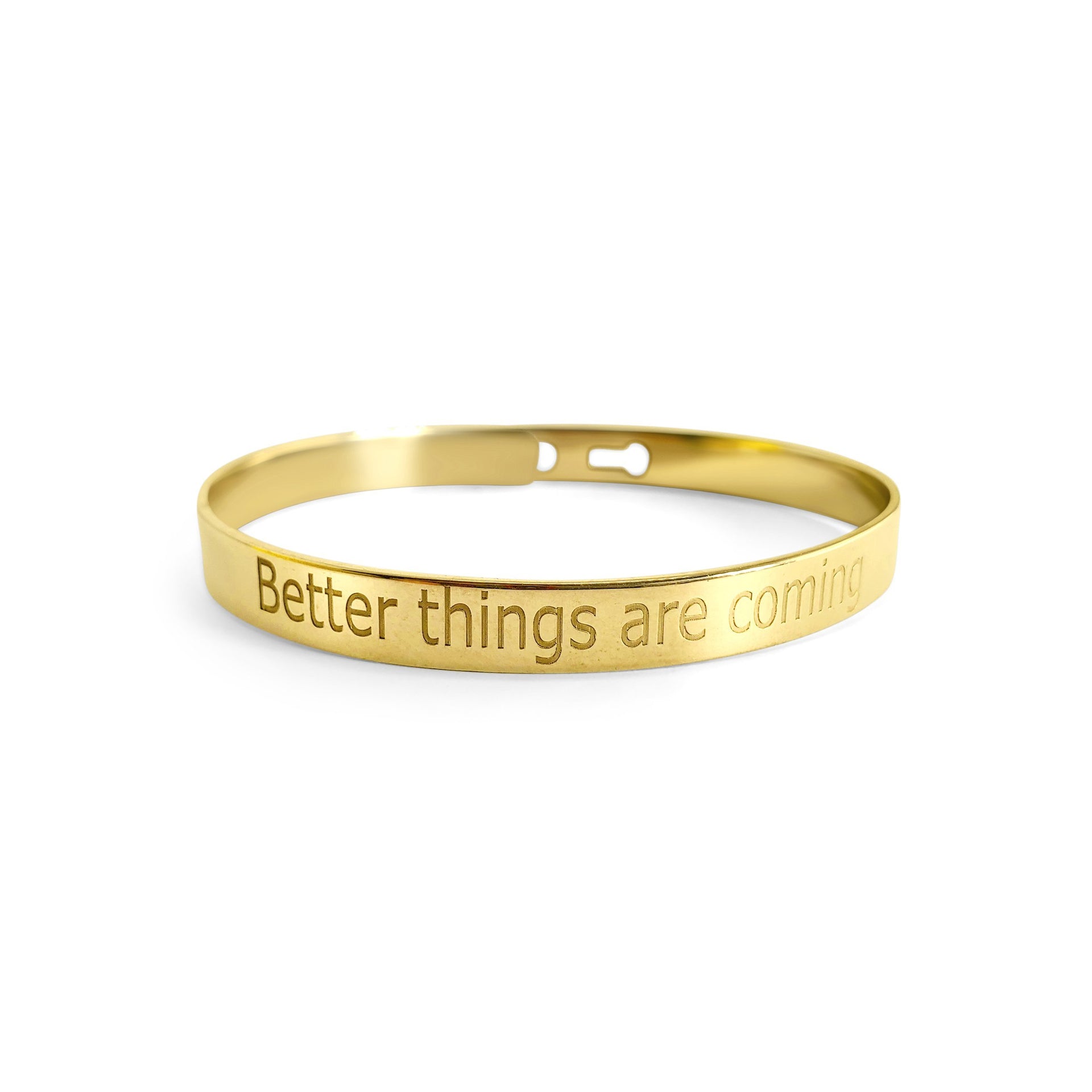 better things are coming gold bracelet