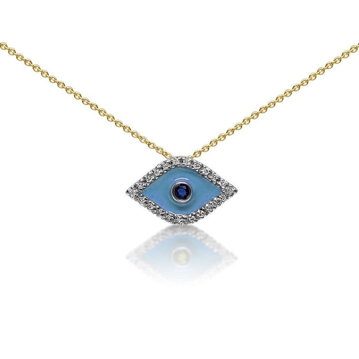Evil Eye Colorful Diamond Necklace