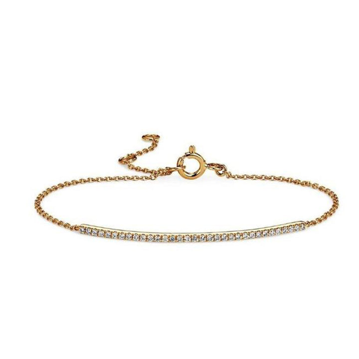 Diamond Bar Bracelet - Alef Bet Jewelry by Paula