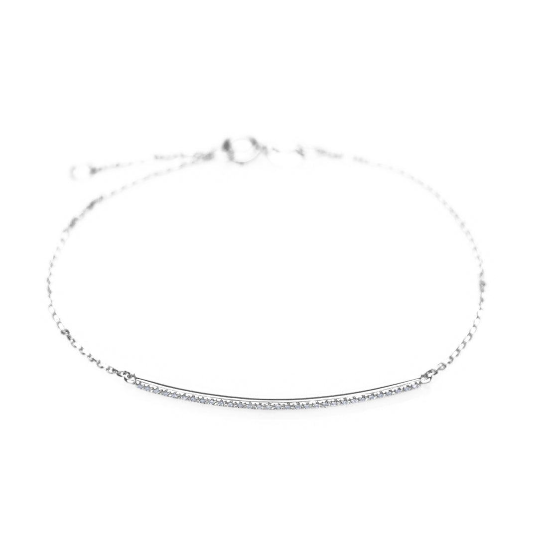 Diamond Bar Bracelet - Alef Bet Jewelry by Paula