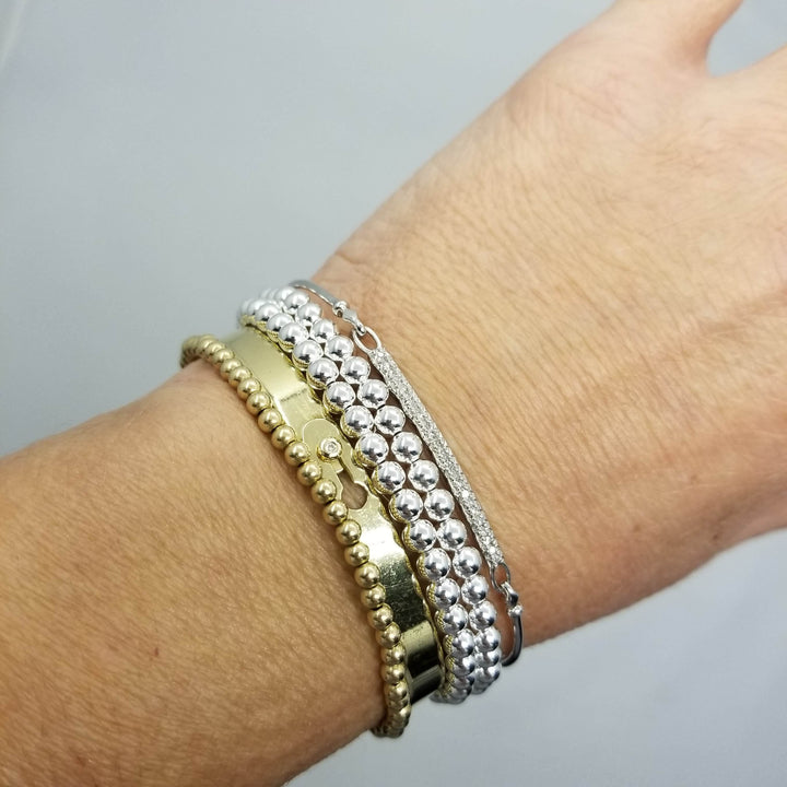 two tone bracelets silver and gold