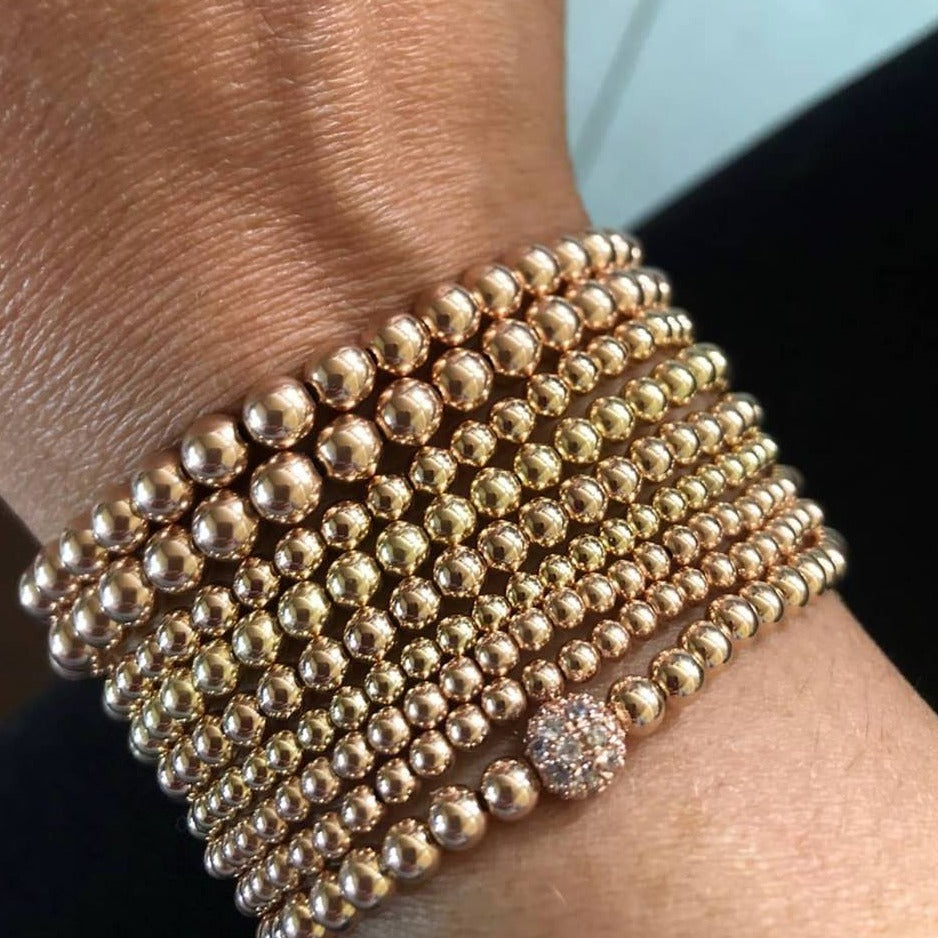 gold bead bracelet