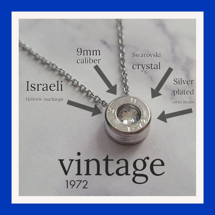 vintage israel bullet necklace