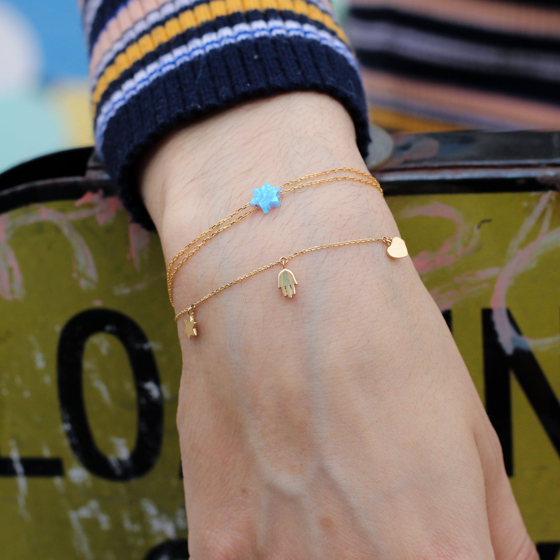 Charm Bracelet for Luck, Faith and Fortune