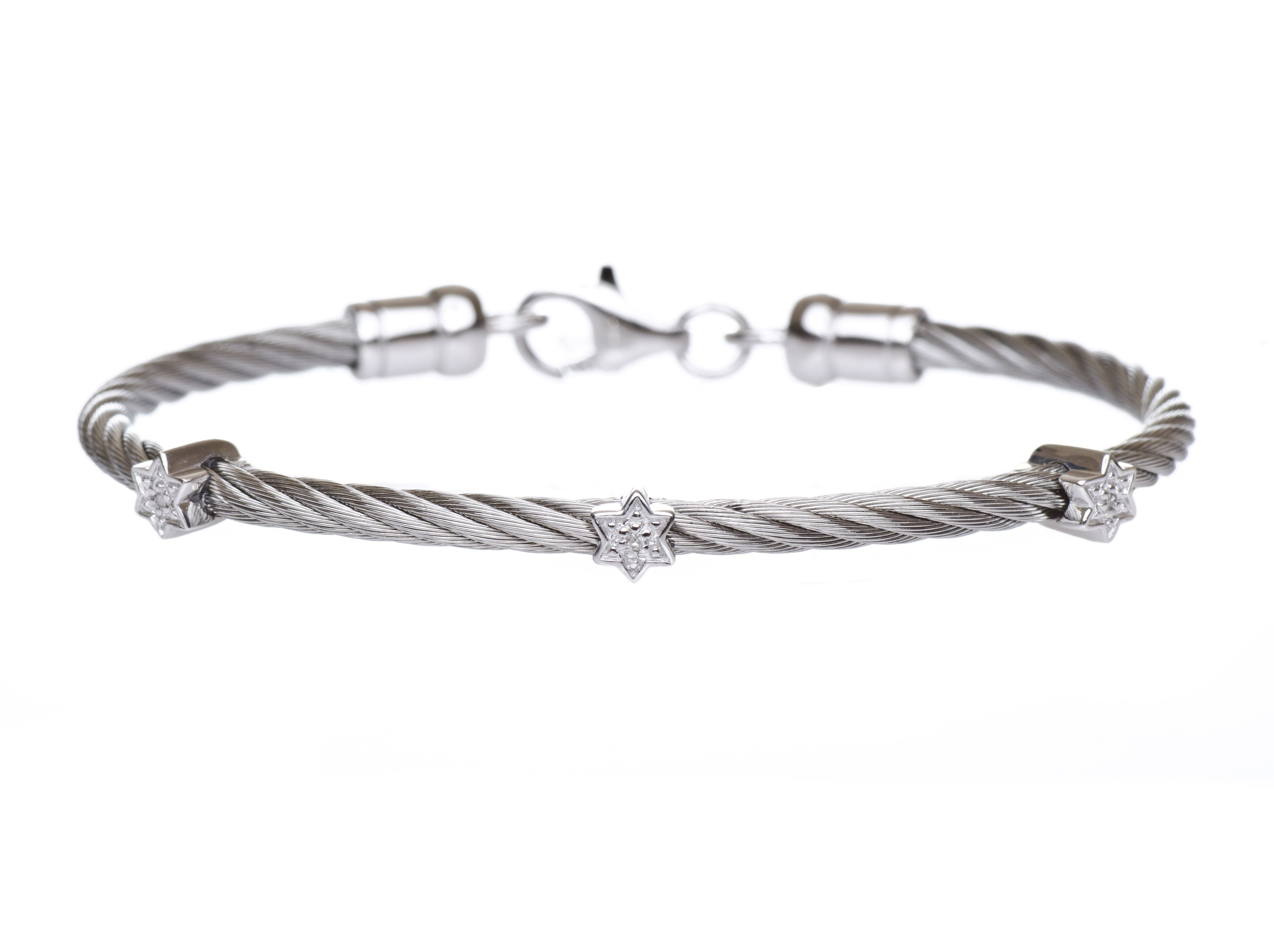 silver jewish star of david bracelet