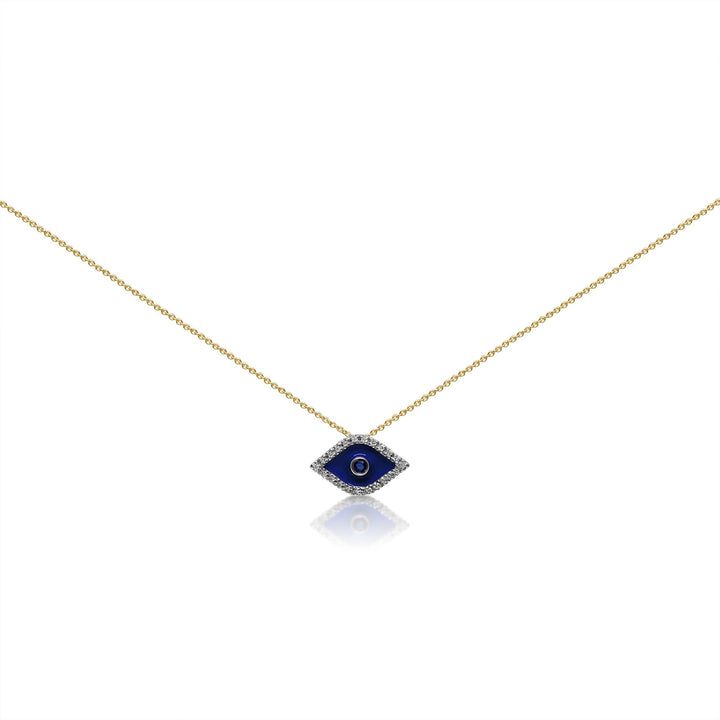 blue evil eye diamond necklace