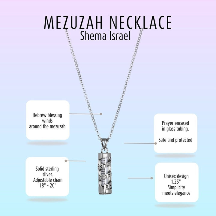 Shema Israel Mezuzah Necklace with Chain