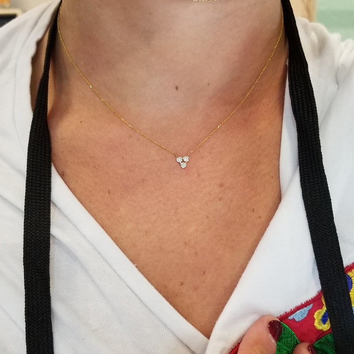 beehive diamond necklace