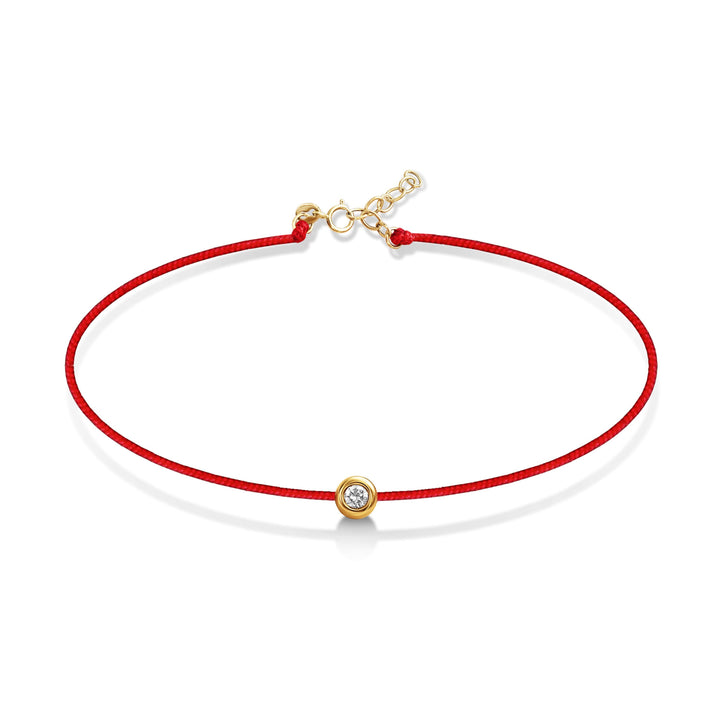 diamond red string bracelet