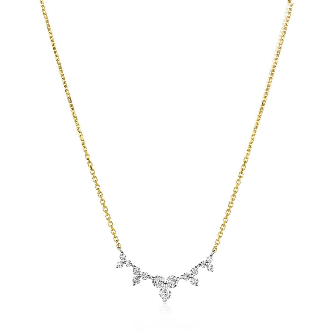 Diamond Scalloped Necklace for Women
