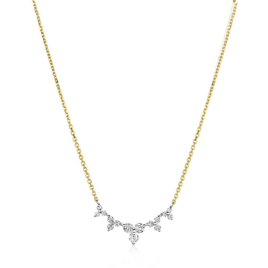Diamond Scalloped Necklace for Women