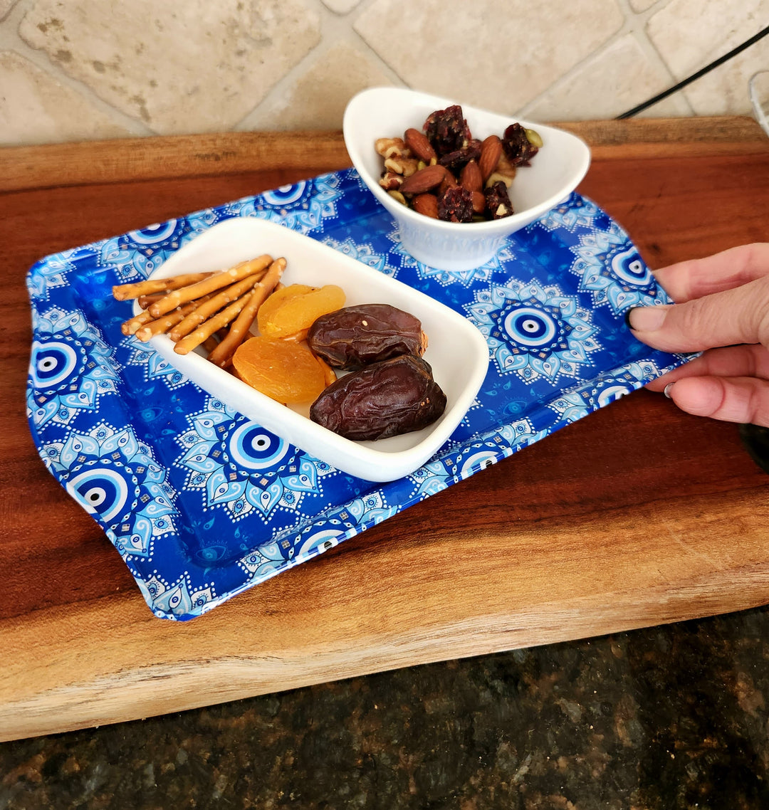 snacking tray with evil eye