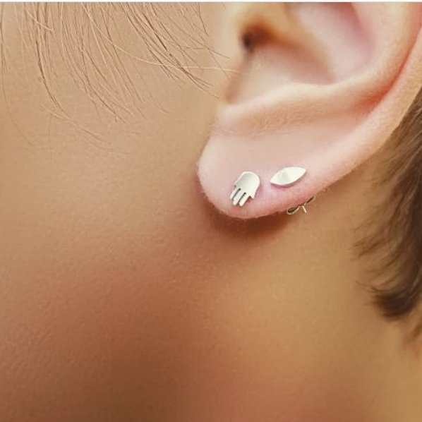 Single Earring Studs | Heart, Star, Evil Eye, Hamsa
