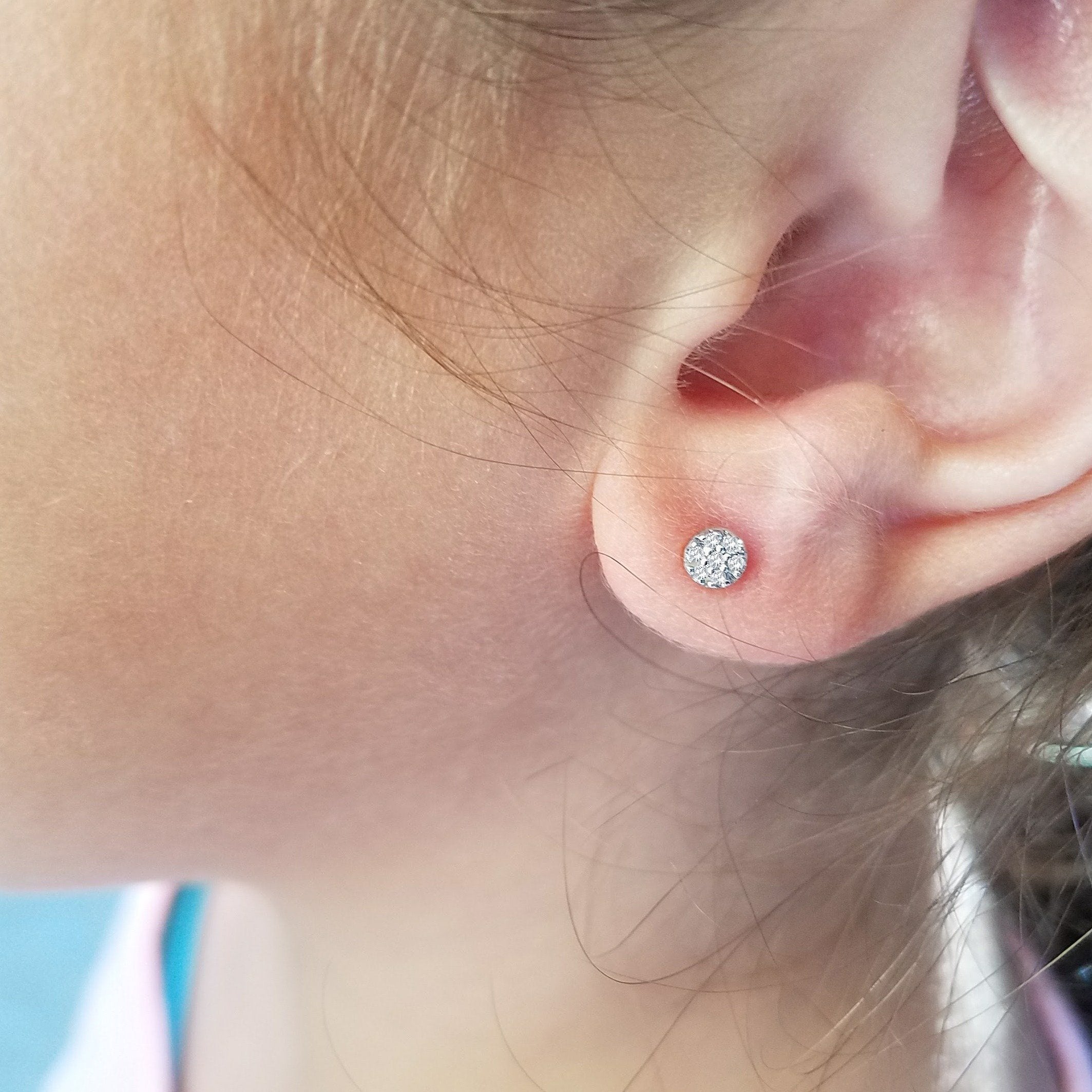 little diamond earrings in gold