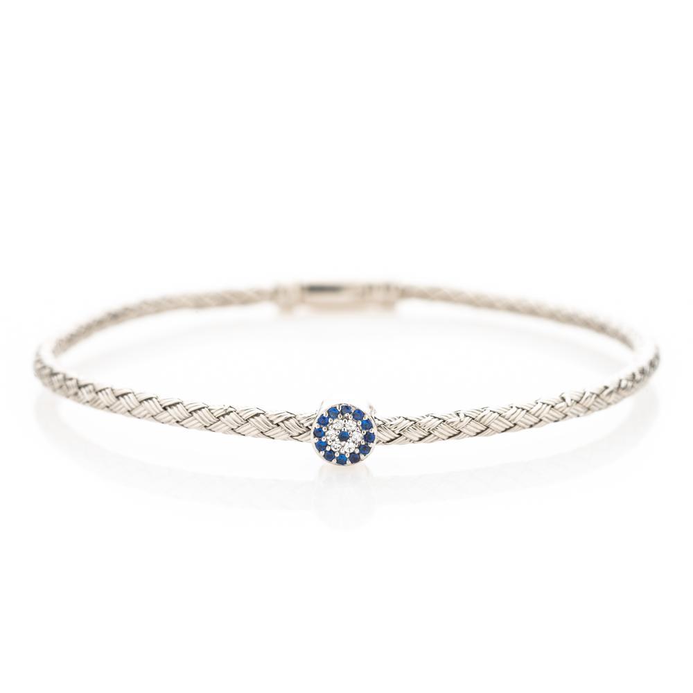 Evil Eye Bangle Bracelet for Women in 4 Colors